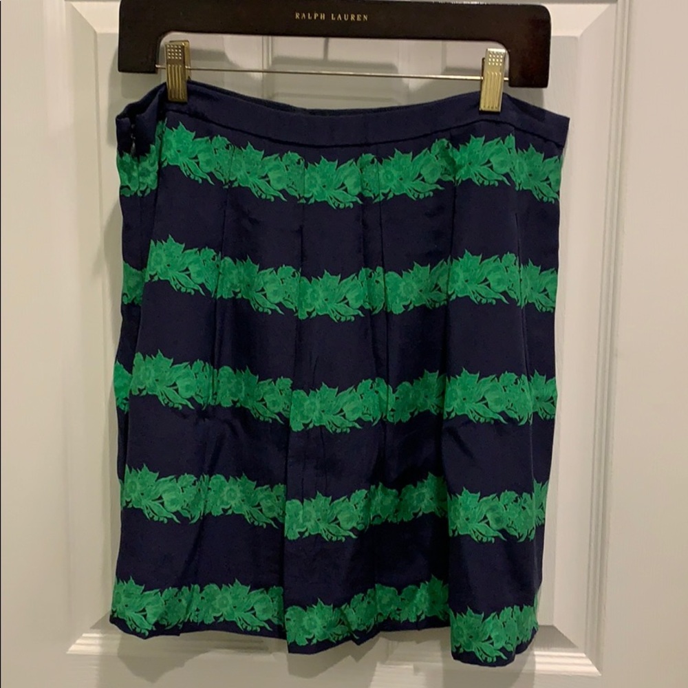 J. Crew Silk Rose Print Skirt